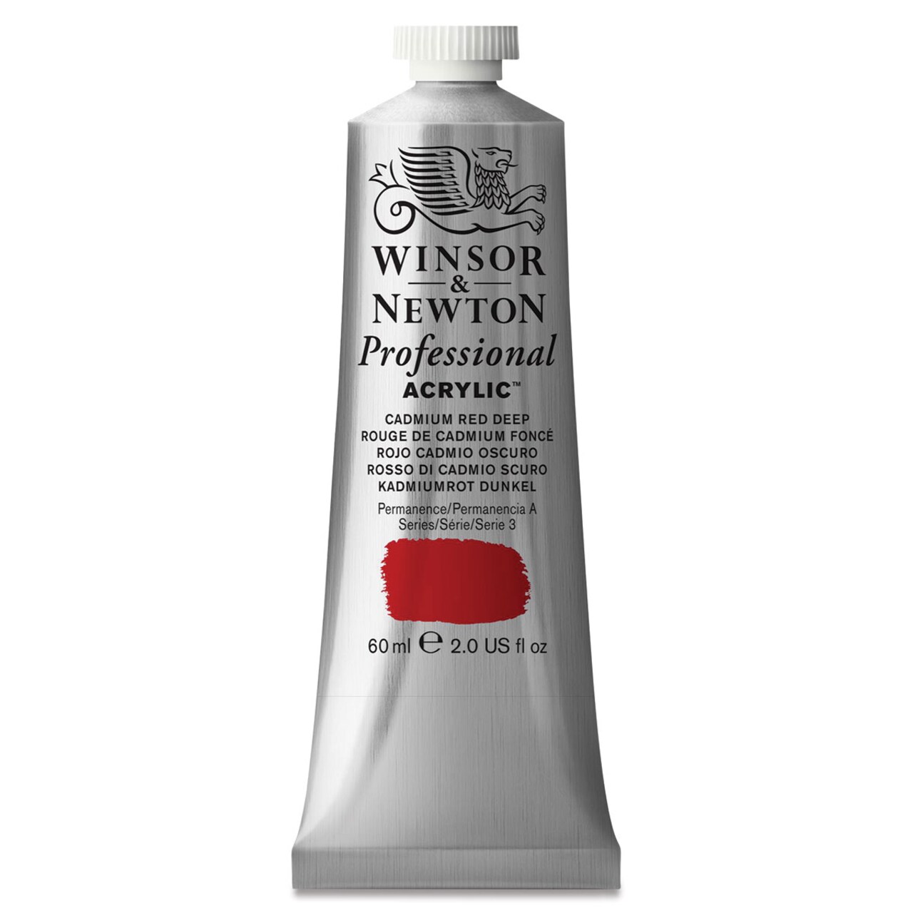 Winsor & Newton Professional Acrylics - Cadmium Red Deep, 60 ml tube